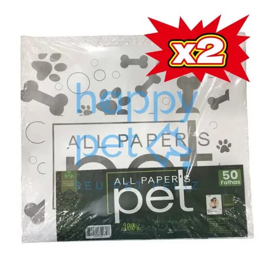 Kit 2x Jornal Higiênico Pet All Papers 1kg – 50 Folhas Cada para Cães e Gatos
