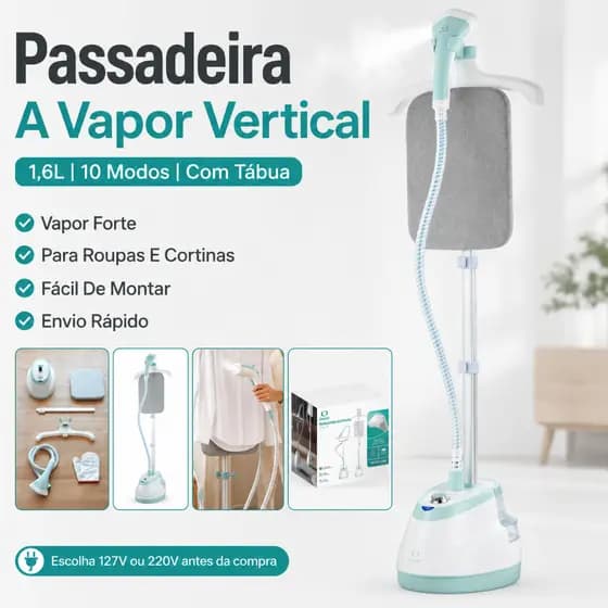 Passadeira A Vapor Vertical Onistek 1,6L Com Tábua 10 Modos Vaporizador De Roupas 127V 220V