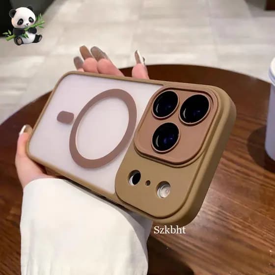 Nova Capa Protetora Magnética Acrílica Para iPhone 17 16 15 14 13 12 Pro Max 16e Design Elegante Lente De Vidro