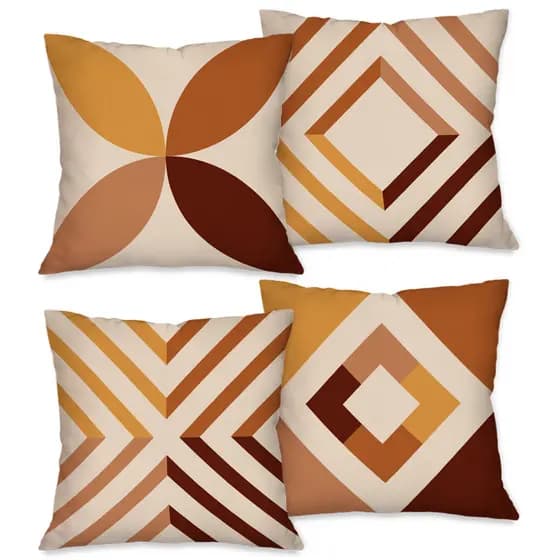 Kit com 4 Capas para Almofadas Decorativas 45X45cm