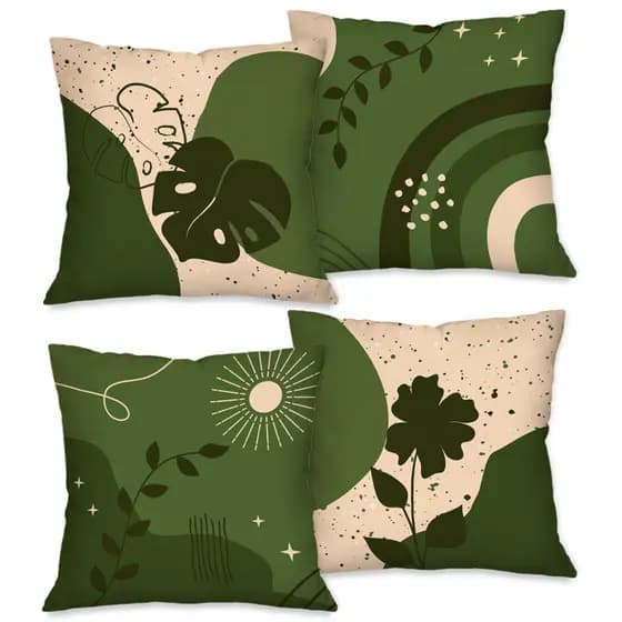 Kit com 4 Capas para Almofadas Decorativas 45X45cm