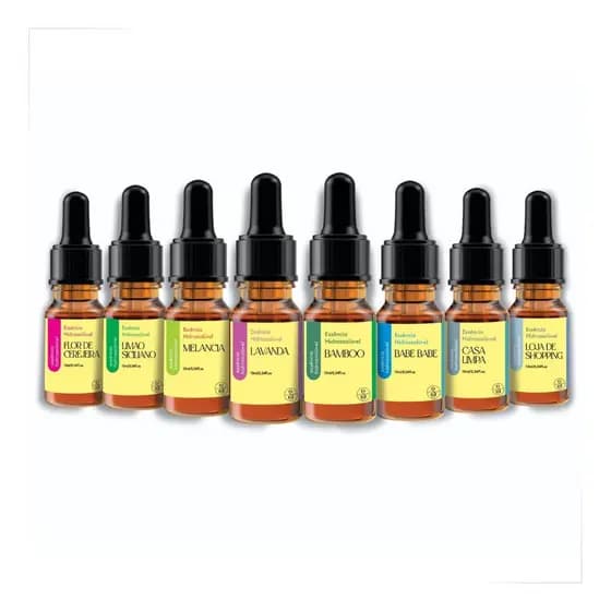 Kit 8 X Essência Hidrossolúvel Concentrada Umidificador 10ml