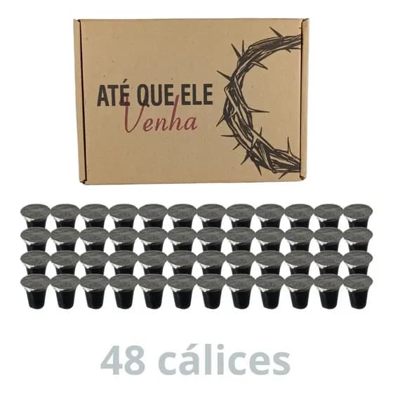 Kit Calice Santa Ceia Betel Com 48 Unidades Só Suco Com Registro Igreja Pronta