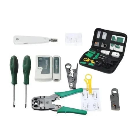Maleta Kit Teste Cabo Rede Rj11 Rj45 + Estojo Profissional