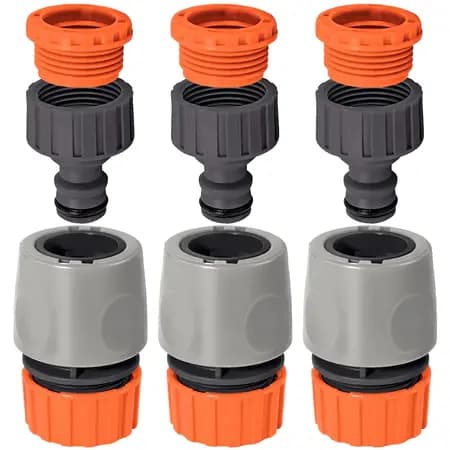 Engate Rápido + 3 Adaptador Rosca 3/4 x 1/2 Mangueira Torneira Tramontina KIT C/ 3UN