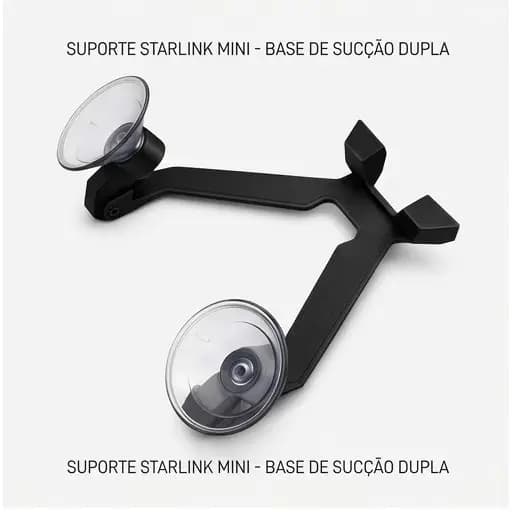 Suporte Veicular Para Starlink Mini | Dupla Ventosa Alta Fixação | Carro, Motorhome e Caminhão