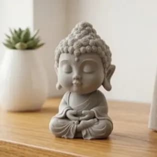 Mini Buda Decorativo Baby Estátua Buda Zen Decoração Meditação Sala Escritório Yoga