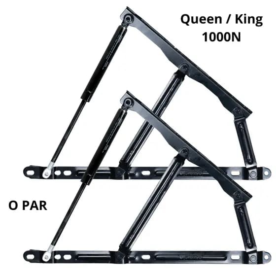 Kit Articulação Completa Para Cama Box Baú Queen/King 1000N (Par)