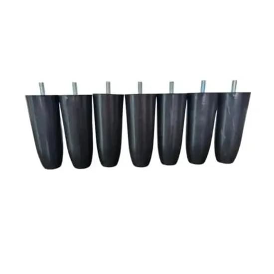 Kit Pés Plástico de 12CM C/7UN Preto para Cama Box