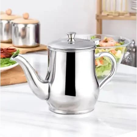 Bule Pequeno em Aço Inox 420ml – Para Café, Chá e Leite