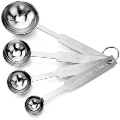 kit Jogo de Colheres Medidoras Inox 4 Peças Medidor Culinario - Hercules alta qualidade