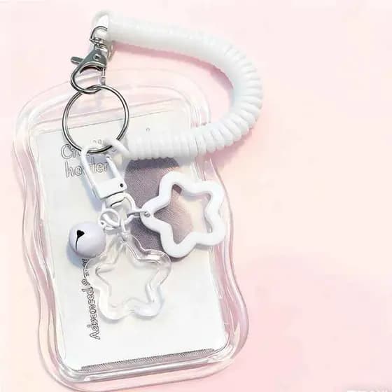 Kpop Photocard Titular Foto Display Com Estrela Chaveiro Ídolo Imagem Protetora Mangas Cartões De Identificação De Crédi