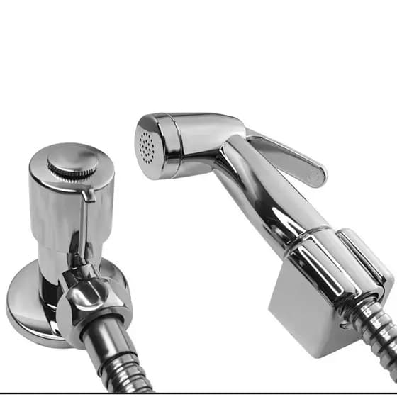 Ducha Higiênica Luxo Cromado Acionamento 1/4 De Volta