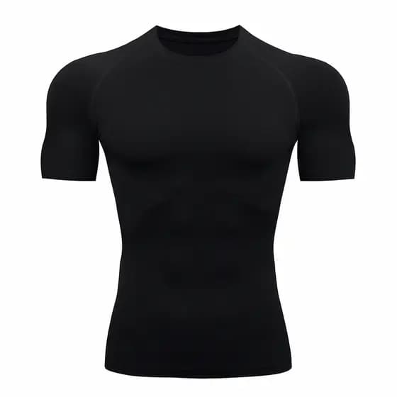 Camisa Curta Masculina Uv 50+ DryFit Camiseta Manga Curta Segunda Pele Térmica