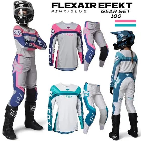 FOX 2023 FLEXAIR EFECT Purple/Pink Men's and Women's Set Mountain Bike Pants Men's Set Off Road Motorcycle Clothing Coup