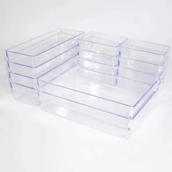 Kit Organizadores Multiuso Modular para Gaveta Geladeira e Porta Maquiagem