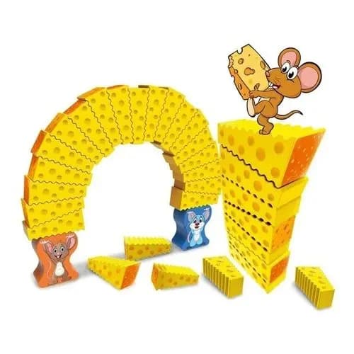 Conjunto Blocos Empilhamento Torre Queijo Educativo Brinquedo Interativo Criativo Infantil