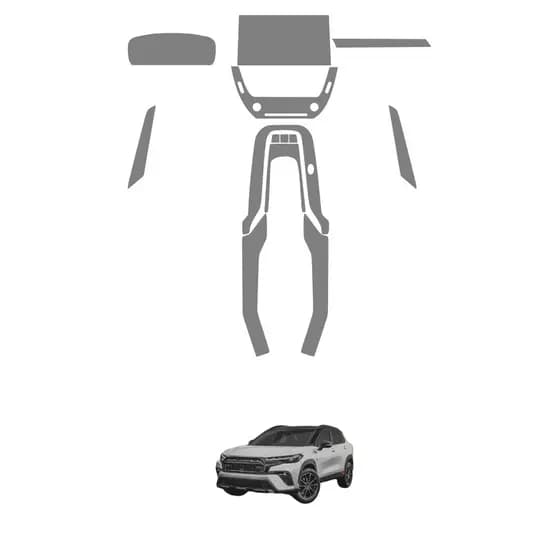 Película PPF Proteção Kit Interior Completo Toyota Corolla Cross GR Sport 2026 Transparente TPU Anti Risco