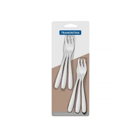 Jogo Garfos Torta Bolo 6P Tramontina Maresias Inox