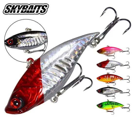 SKYBAITS , 1 Peça 65mm/11g Afundando Olhos 3D VIB Isca De Pesca Com Som Submerso Bola De Aço