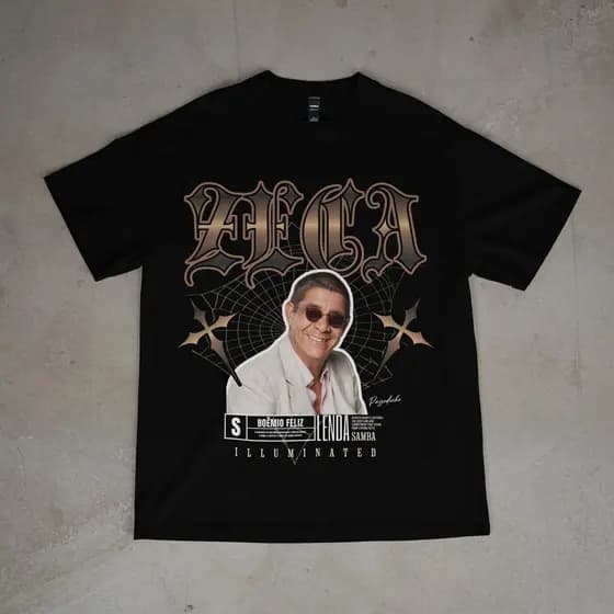 Camiseta Oversized Streetwear Zeca Boêmio Feliz Unissex
