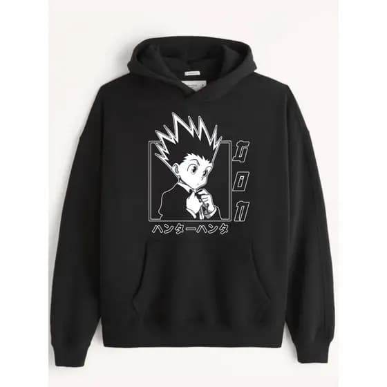 Moletom Canguru Com Bolso Com Capuz Anime Hunter x Hunter Gon