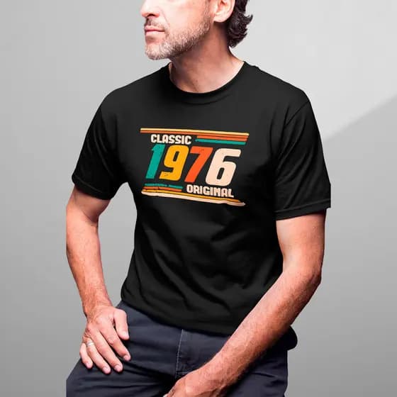 Camiseta Masculina 1976 Classic Original 50 Anos 100%algodao