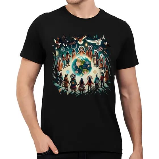 Camiseta Xamanica Cura Planetária Ayahuasca Floresta Reiki