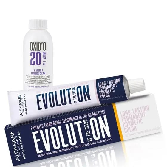 Kit Tinta Alfaparf Evolution + Oxidante 20Vol