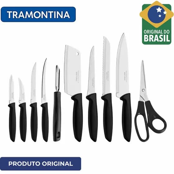 Jogo de Facas Tramontina Plenus 10 Peças Inox Cozinha Original