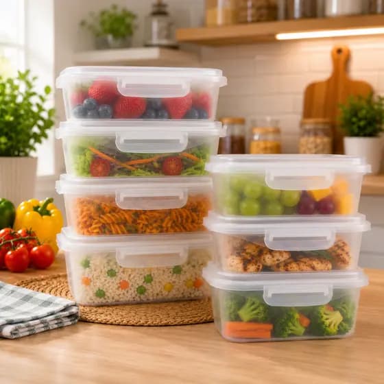 Kits Marmita Transparente Potes 800ml com Travas BPA FREE - Alimentos Organizadores de Congelador