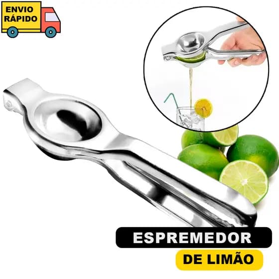 Espremedor De Limão De Aço Inox 21cm Para Espremer Limão Laranja Gourmet Resistente Para Fazer Sucos Frutas Para Cozinha Bares Uso Profissional