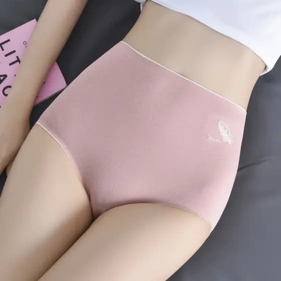 Cuecas De Algodão De Cintura Alta Sem Rastros Roupa Interior Antibacteriana Feminina Quadril Levantado Costura