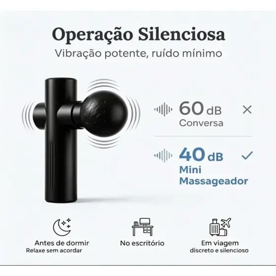 Mini Massageador Elétrico Recarregável Massagem Corporal