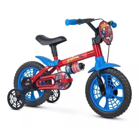 Bicicleta Infantil Nathor Aro 12 Spider Man Homem Aranha
