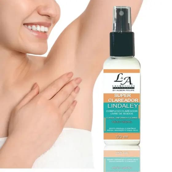 Creme Super Clareador Lindaley Clareamento/Corporal Clareadora/Axilas/Pernas/Virilhas 120ml