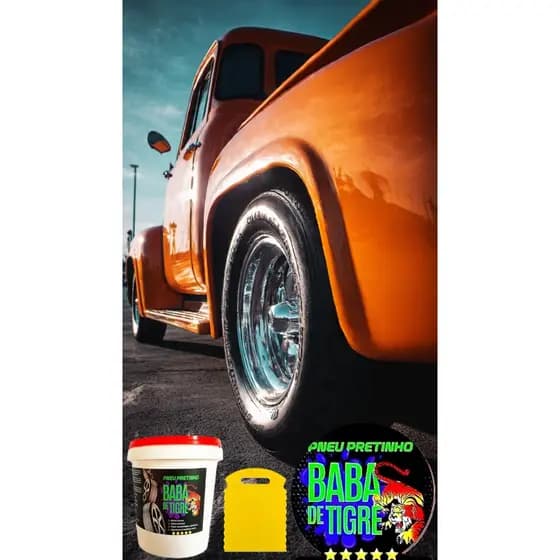 Pneu Pretinho 1 LITRÃO Baba de Tigre, Top DeMais! 1000ML, Simplesmente o Melhor!