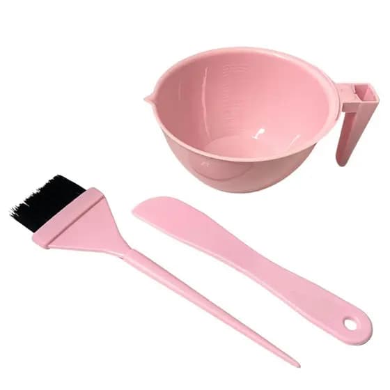 Kit Tintura Quimica Cumbuca + Espatula + Pincel Cores Salão Profissional