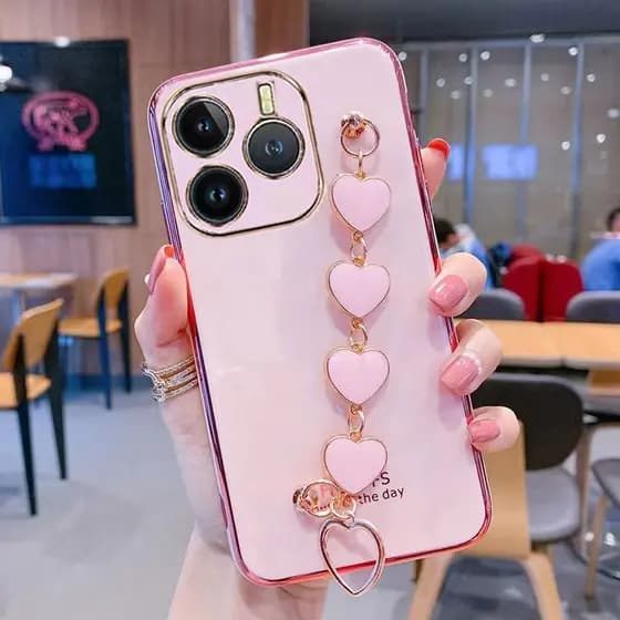 capinha Redmi Note 14 14PRO + Telefone Banhada A Pulseira De Amor
