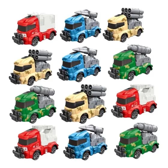 Kit 12 Carrinho fricção brinquedo caminhão lembrancinha festa infantil prenda presente miniatura