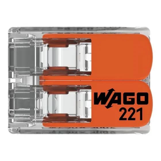 Kit 3 Conector De Emenda Para Chuveiro 6,0mm 41a 2p 221-612 - Wago