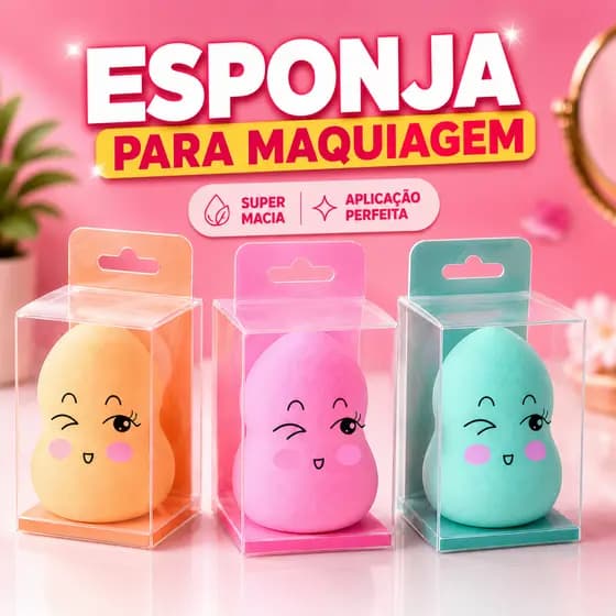Kit 12 Esponjas para Maquiagem NOTE BOBI Macia Profissional Base Corretivo e Pó