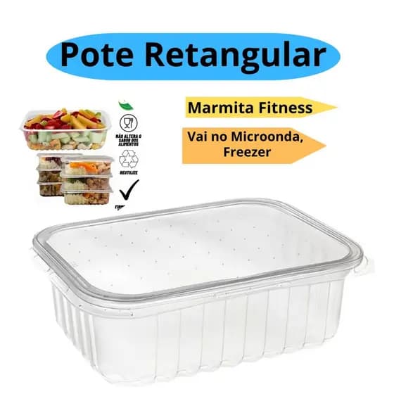 Kit 24 Unidades Marmita Pote Freezer Microondas Fitness Marmitex Organizador