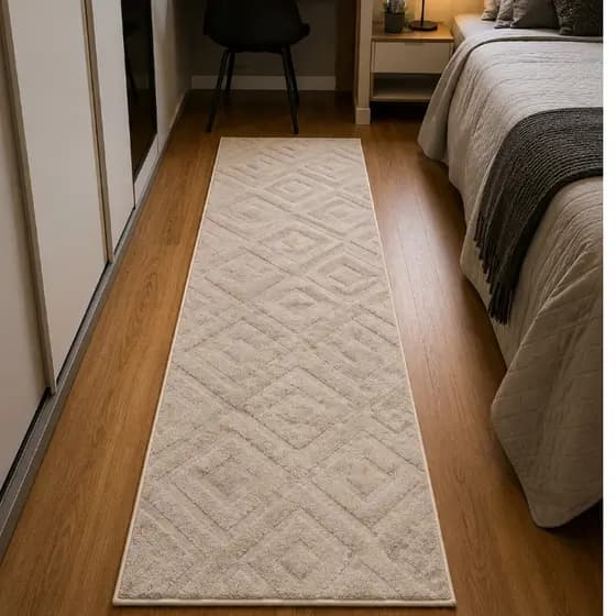 Passadeira Tapete 2,00x0,60 Antiderrapante Macia Para Quarto Sala Corredor