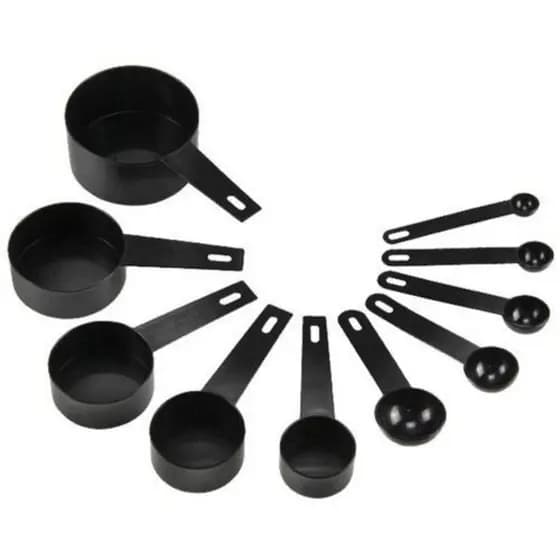 JOGO DE MEDIDOR PLASTICO - 10 PCS COLHER/XICARA Ke Home