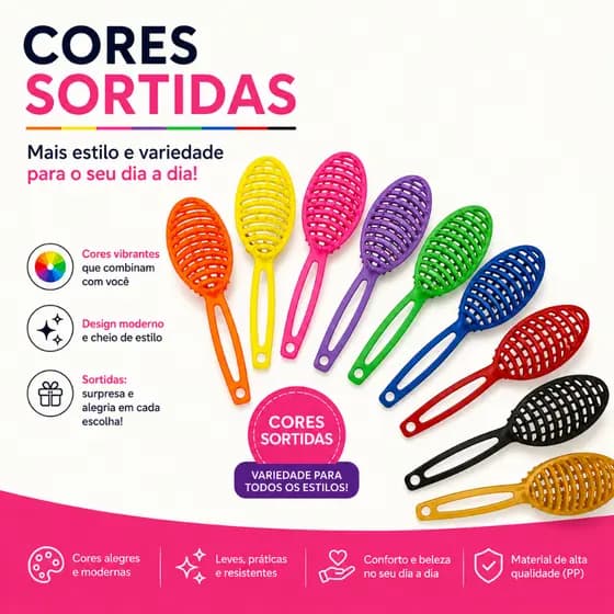 50, 30, 20 ou 40 Pente Escova Oval – Escovas Leves Práticas para Penteados Kit Salão Barbearia