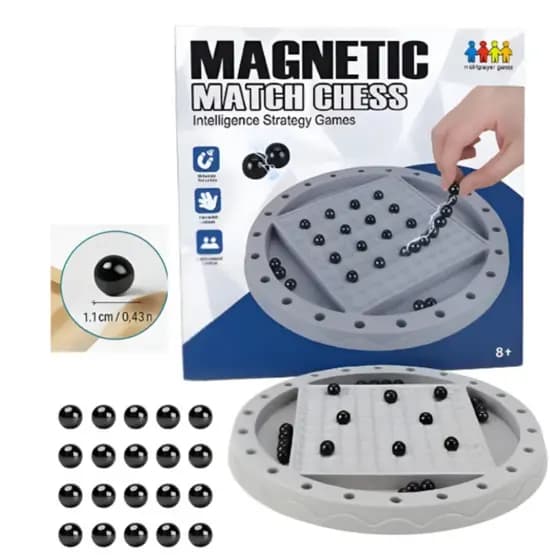 Jogo de Tabuleiro Magnético 26 Esferas Educativo para Crianças e Adultos Raciocínio Lógica Brinquedo