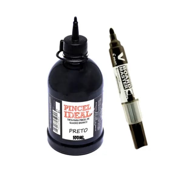 Kit Marcador de Quadro Branco Pilot WBMA + 100ml de recarga para Marcador de Quadro Branco