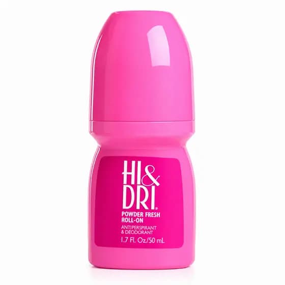Kit Desodorante Hi&Dri Rollon 50 ml Powder Fresh - 1, 3, 4 ou 6 unidades.