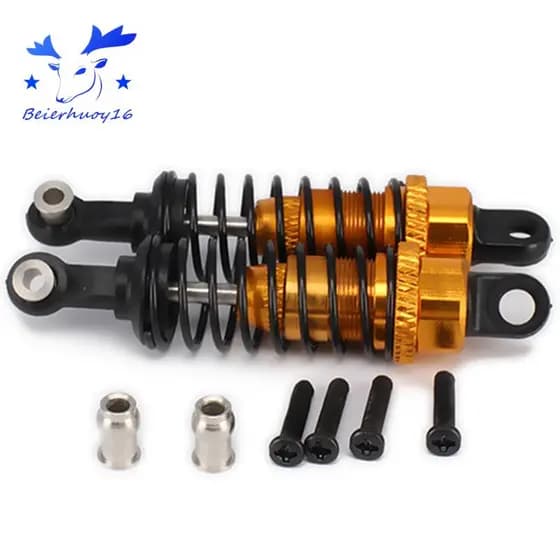 2 Pcs Amortecedor De Choque Ajustável De 65Mm Para Carro Rc 1/18 WLtoys A959 A969 A979 K929 Hpi Hsp Traxxas Losi Tamiya
